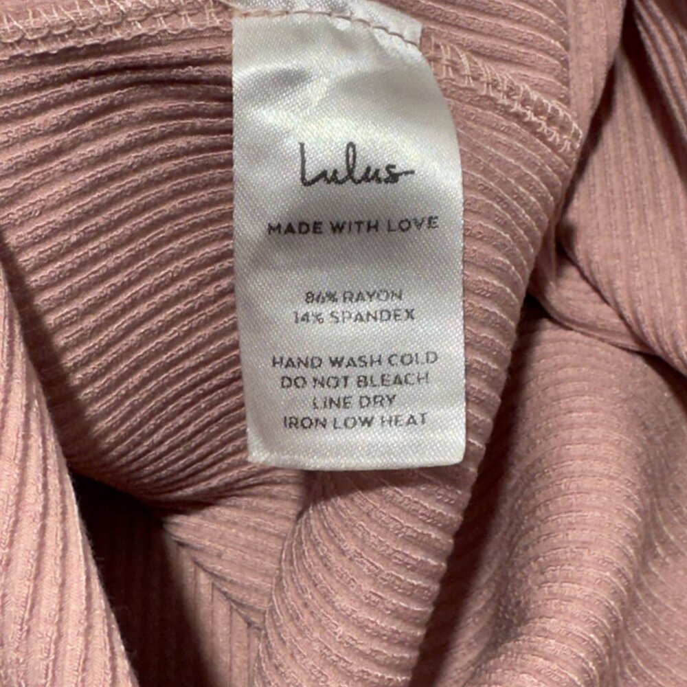 Lulu's Pink Ribbed Midi Dress - Picture 7 of 10